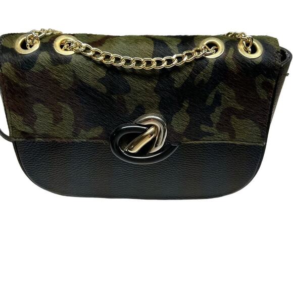 Viola Castellani Italian Handmade Leather camouflage Bag - Picture 5 of 14